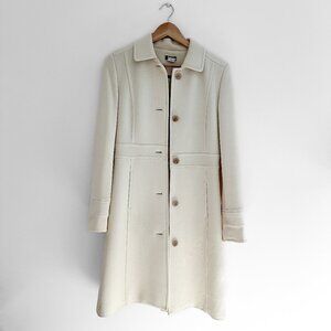 J Crew Classic Lady Day Coat - Wool Blend - Cream Size 2